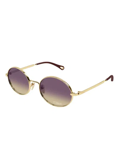 Chloé Ch0326s Round-frame Sunglasses In Purple