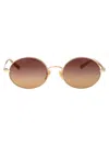 Chloé Chloe Round Sunglasses Ch0326 S 001 In Gold