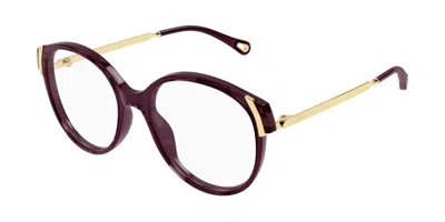 Chloé Ch0328o 010 Occhiali Da Vista Purple Per Donna (solo Montatura)