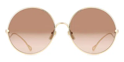 Chloé Ch0329s 002 Occhiali Da Sole Oro Per Donna In Gold