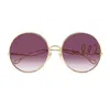 Chloé Iconic Round Metal Sunglasses In Gold