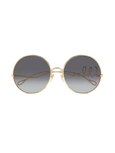 Chloé Ch0329s Sunglasses In Metallic