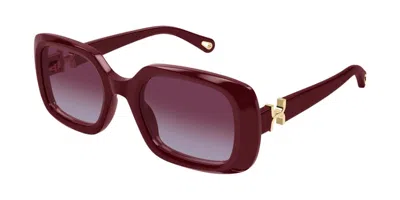Chloé Ch0333s 004 Women's Sunglasses Red Size 53