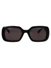 Chloé Chloe Squared Sunglasses Ch0333 S 001 In Black