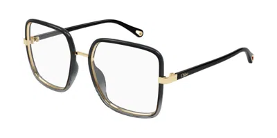 Chloé Ch0338o 001 Occhiali Da Vista Neri Per Donna (solo Montatura) In Black