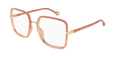 Chloé Ch0338o 002 Occhiali Da Vista Rossi Per Donna (solo Montatura) In Red