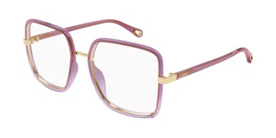 Chloé Ch0338o 005 Occhiali Da Vista Purple Per Donna (solo Montatura)