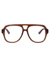 Chloé Brown-brown-transparent Recycled Acetate Glasses In Brown