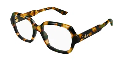 Chloé Ch0341o 002 Occhiali Da Vista Tartarugatishell Per Donna (solo Montatura) In Brown
