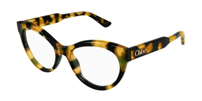 Chloé Ch0342o 007 Occhiali Da Vista Tartarugatishell Per Donna (solo Montatura) In Brown