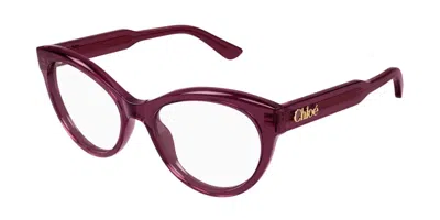 Chloé Ch0342o 005 Women's Glasses Burgundy Size 52 - Free Lenses - Blue Light Block Available