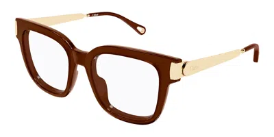 Chloé Ch0353o 003 Women's Glasses Brown Size 52 - Free Lenses - Blue Light Block Available