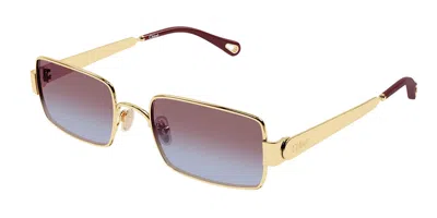 Chloé Ch0354s 004 Women's Sunglasses Gold Size 53 In Red