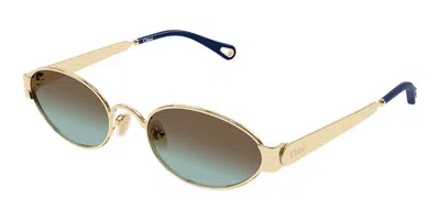 Chloé Ch0355s 003 Women's Sunglasses Gold Size 54 In Brown
