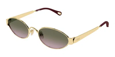 Chloé Ch0355s 004 Women's Sunglasses Gold Size 54