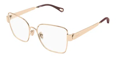 Chloé Ch0356o 004 Women's Glasses Gold Size 56 - Free Lenses - Blue Light Block Available In Pattern
