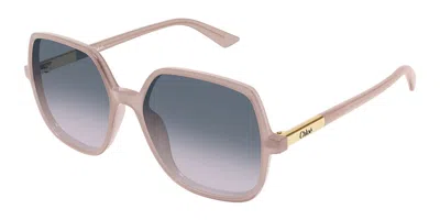 Chloé Ch0362s 005 Women's Sunglasses Brown Size 55 In Pink