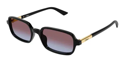 Chloé Ch0363s 001 Occhiali Da Sole Neri Per Donna In Black
