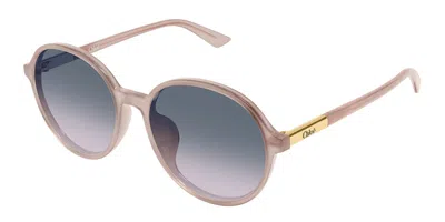 Chloé Ch0365sk Asian Fit 005 Women's Sunglasses Brown Size 57 In Multi