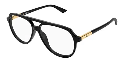 Chloé Ch0366o 001 Occhiali Da Vista Neri Per Donna (solo Montatura) In Black