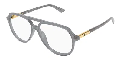 Chloé Ch0366o 005 Women's Glasses Grey Size 57 - Free Lenses - Blue Light Block Available In Gray