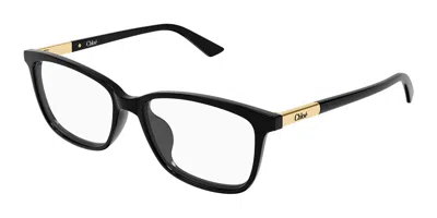 Chloé Ch0371oa Asian Fit 001 Women's Glasses Black Size 55 - Free Lenses - Blue Light Block Available In Orange