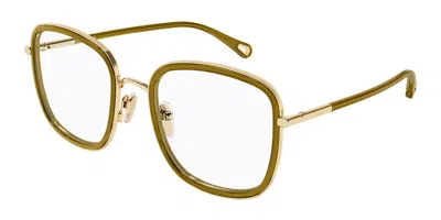 Chloé Ch0373o 004 Women's Glasses Green Size 53 - Free Lenses - Blue Light Block Available In Multi