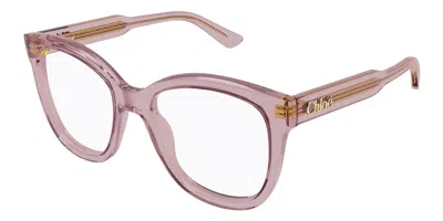 Chloé Ch0378o 004 Women's Glasses Pink Size 54 - Free Lenses - Blue Light Block Available In Neutral