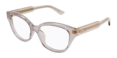 Chloé Ch0381ol Asian Fit 008 Women's Glasses Clear Size 54 - Free Lenses - Blue Light Block Available In Gray