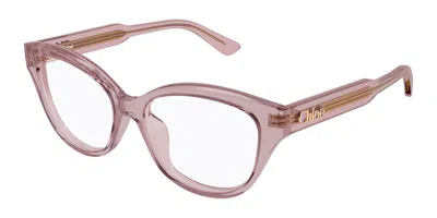 Chloé Ch0381ol Asian Fit 009 Women's Glasses Pink Size 54 - Free Lenses - Blue Light Block Available