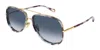 Chloé 53mm Gradient Aviator Sunglasses In Gray