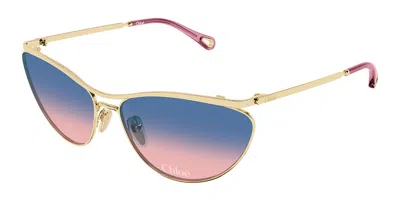 Chloé Ch0386s 001 Women's Sunglasses Gold Size 62