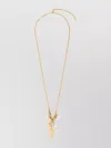 Chloé Chain And Pearl Pendant Necklaces In Yellow