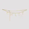 Chloé Metallic Double Chain Belt In Neutral