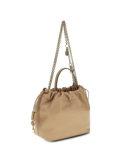 Chloé Chain Charm Bucket Bag In Neutral