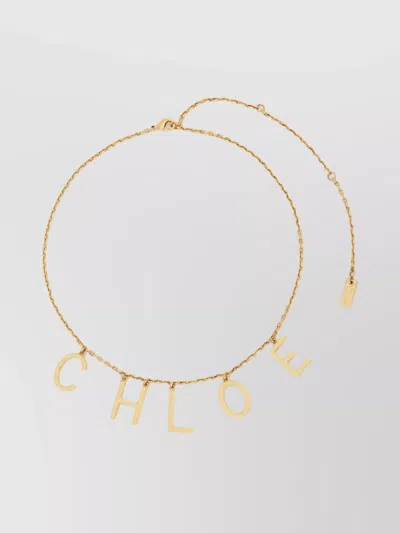 Chloé Chain Charm Letter Pendant Letters Necklace