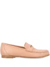 Chloé Chain-detail Leather Loafers In Pink