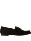 Chloé Embellished Suede Loafers In Brown