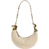 Chloé Chain Horse Leather Hobo Bag In Deep Ivory