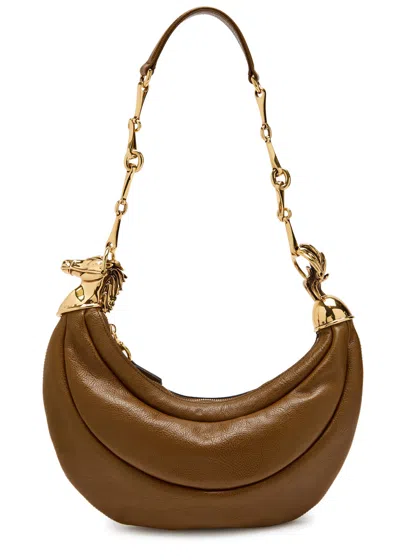 Chloé Chloe Chain Horse Leather Shoulder Bag In Brown