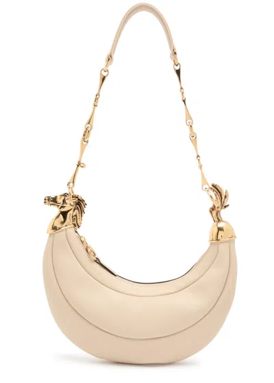 Chloé Chloe Chain Horse Leather Shoulder Strap In Ivory