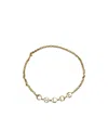 Chloé Black Calf Leather Bos Taurus High-waist Belt In Gold