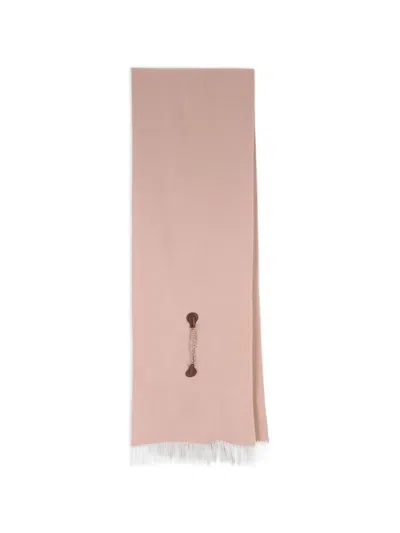 Chloé Chain-embellished Scarf In Pink