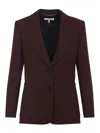 Chloé Suits Sigle Breasted Blazer Jackets Bordeaux In Burgundy