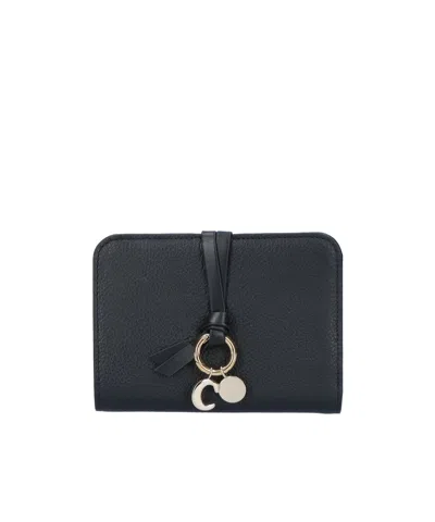 Chloé Charm Detail Wallet In Black