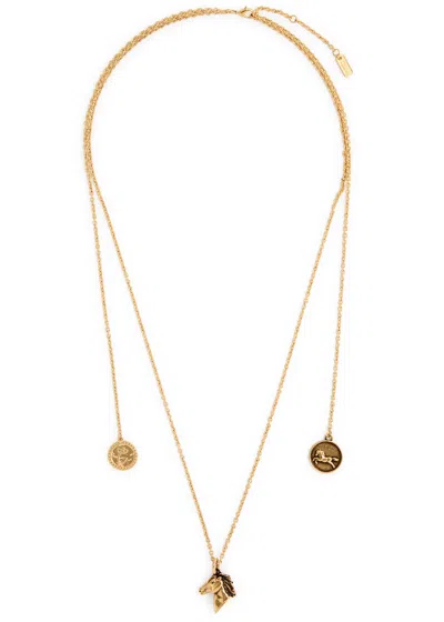 Chloé Chloe Charm-embellished Necklace In Gold
