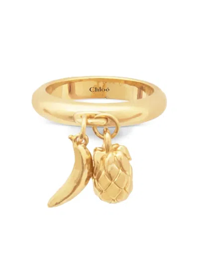 Chloé Charm-embellished Ring In Gold