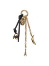 Chloé Chain Keyrings With Padlock Pineapple Banana Eiffel Tower In Gold