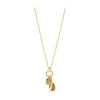 Chloé Women Metallic Necklace With Adjustable Closure And Charms In Brass Woman In Gold
