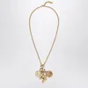 Chloé Charm Necklace In Vintage Gold